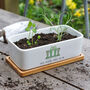 Personalised Herb Wellies Ceramic Bamboo Planter, thumbnail 1 of 3