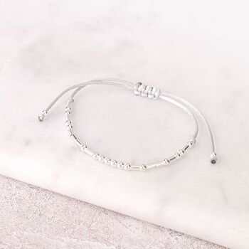 Sterling Silver 'Next Chapter' Morse Code Bracelet, 4 of 7