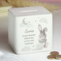 Personalised Baby Bunny Money Box, thumbnail 4 of 6