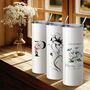Personalised Birth Flower And Initial Insulated Travel Cup, thumbnail 1 of 9