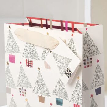 Luxury Dotty Trees Christmas Gift Bag, 3 of 3
