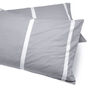 Grey Reversible Thick Striped Bedding Set, thumbnail 2 of 2