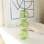 Finn Bubble Green And Clear Glass Vase, thumbnail 2 of 4