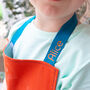 Personalised Colour Block Daddy And Me Apron Set, thumbnail 4 of 12