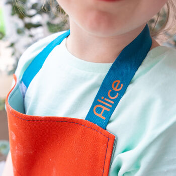 Personalised Colour Block Daddy And Me Apron Set, 4 of 12