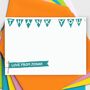 Thank You Bunting Note Cards In Various Colours, thumbnail 1 of 4