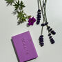 Geranium And Lavender Natural Soap Bar With Lavender Flowers, thumbnail 3 of 5