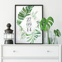 Tropical Wedding Day Anniversary Date Print, thumbnail 1 of 2