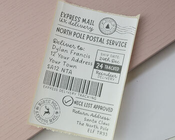 Personalised Santa Shipping Label, 2 of 5