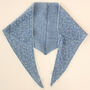 Dainty Blue And White Flower Print Triangle Scarf, thumbnail 3 of 4