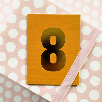 Mini Gold Foiled Number Eight Card, 4 of 5