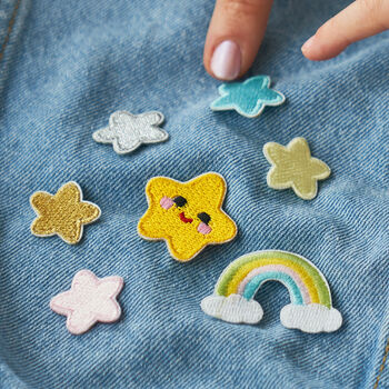 Set Of Eight Rainbow And Stars Iron On Patches, 2 of 3