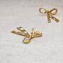 Bow Earring Gold, thumbnail 5 of 6