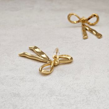 Bow Earring Gold, 5 of 6