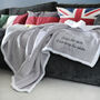 Personalised Save On Your Heating Warm Grey Blanket, thumbnail 1 of 9