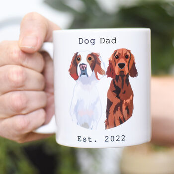 Personalised Custom Portrait Dog Dad Mug Gift, 5 of 7