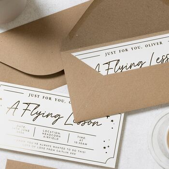 Personalised Flying Lesson Gift Voucher Scratch Reveal, 9 of 9