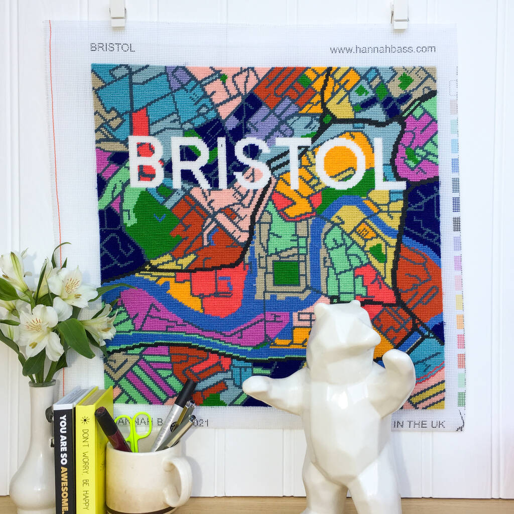 Bristol City Map Tapestry Kit, 1 of 4