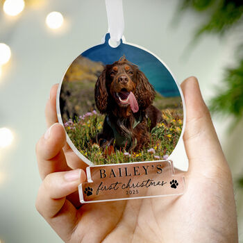 Dog's First Christmas Photo Ornament 2025, 8 of 9