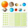 Space Planets Solar System Fluorescent Vinyl Stickers, thumbnail 5 of 5