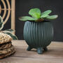 Green Ceramic Planter, thumbnail 2 of 3