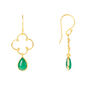 Clover Gemstone Drop Earring Plated Sterling Silver, thumbnail 11 of 12