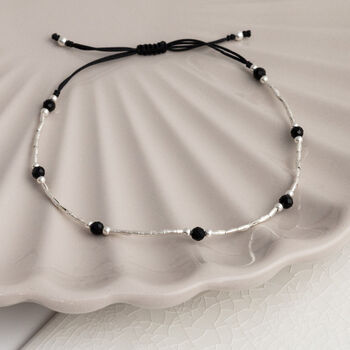 Sterling Silver Delicate Gemstone Friendship Bracelet, 10 of 12