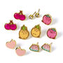 Pusheen The Cat Fruits Themed Stud Earring Set, thumbnail 1 of 3