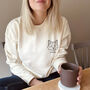 Personalised Cat Outline Unisex Sweater Jumper, thumbnail 1 of 3