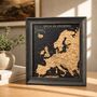 Europe Push Pin Map Europe Cork Board Travel Gift, thumbnail 1 of 12