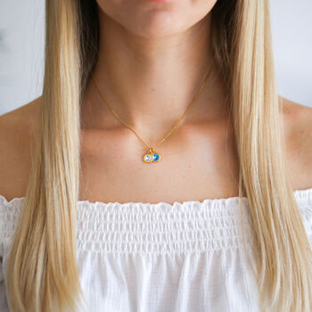 Birthday Gift For Her, Multiple Birthstone Necklace In Sterling Silver, 7 of 9