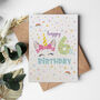Unicorn Birthday Six Plantable Seed Card, thumbnail 1 of 2
