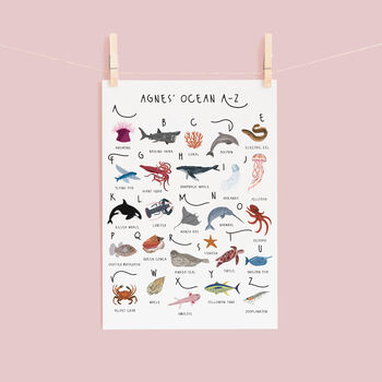 The A To Z Of The Ocean Print, 2 of 6