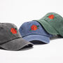 Embroidered Baseball Cap With Rose Design, thumbnail 3 of 10