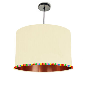 Lampshade With Pom Pom Finish, 8 of 12