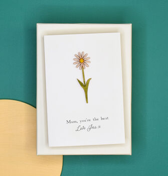 Miniature Engraved Flower Mother's Day Card, 4 of 12