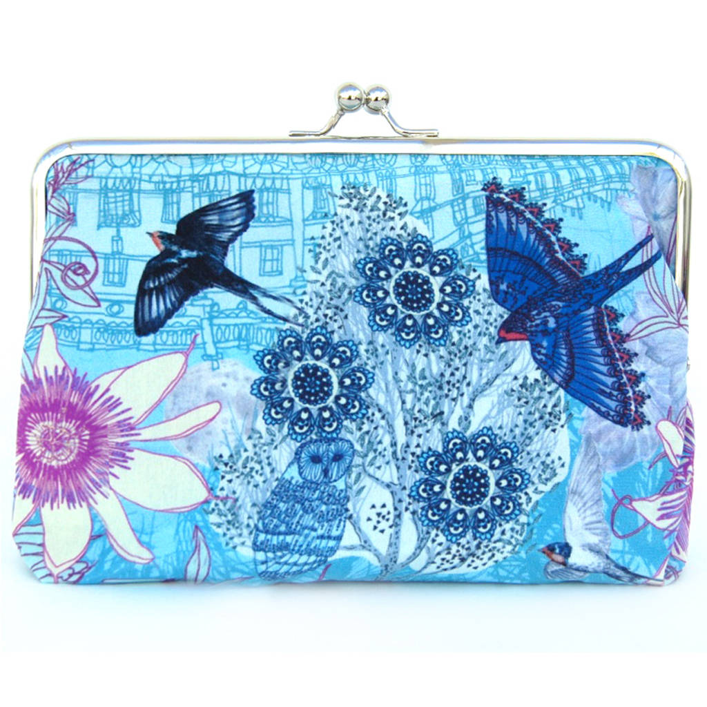 passion blue silk clutch bag by armitage design | notonthehighstreet.com