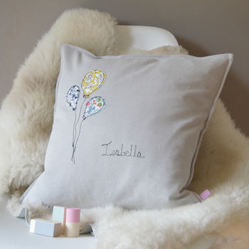 Personalised New Baby Balloon Cushion, 3 of 6