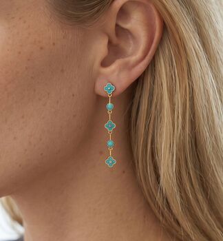 Kinmokusei Aqua Drop Earrings, 3 of 4
