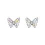 Sterling Silver Butterfly Cz Stud Earrings, thumbnail 4 of 4