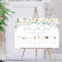 Wedding Order Of The Day Pastel Green And White Florals, thumbnail 3 of 10
