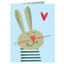 Mini Blue Bunny Card, thumbnail 2 of 5