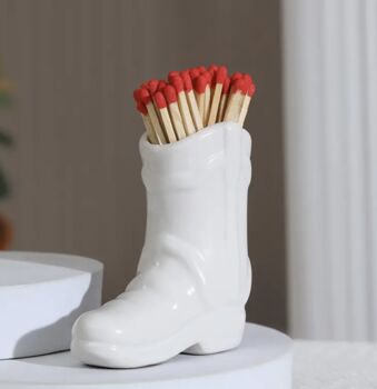 Ceramic Cowboy Boot Shaped Match Holder, 2 of 2