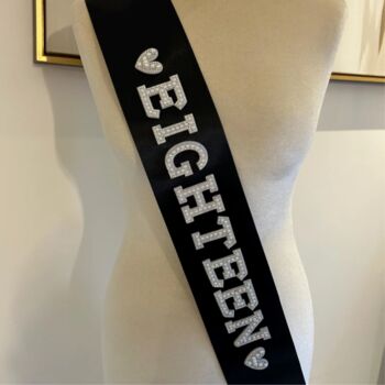 Eighteenth / 18th Birthday Party Pearl Personalised Sash, 2 of 6