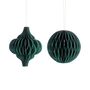 Set Of Two Recycled Paper Honeycomb Baubles, thumbnail 3 of 3
