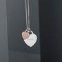 Personalised Sterling Silver Duo Heart Necklace, thumbnail 2 of 10