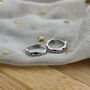 Sterling Silver Hexagone Wave Zircon Hoop Earrings, thumbnail 1 of 8