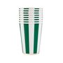 Emerald Green Cabana Stripe Party Cups X Eight, thumbnail 3 of 3