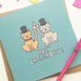 Cat Groom And Groom Wedding Card, thumbnail 1 of 5