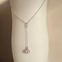 Sterling Silver Lariat Pearl Necklace, thumbnail 1 of 4